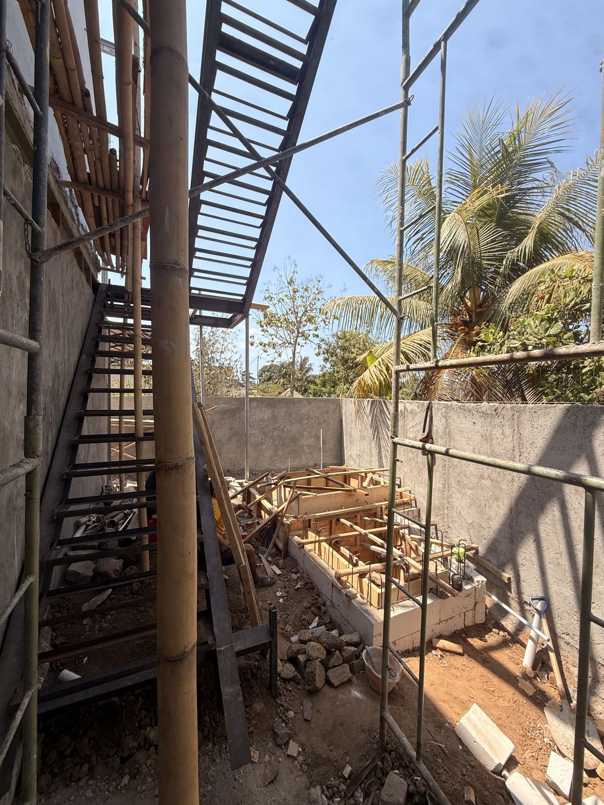 Stairs to the rooftop