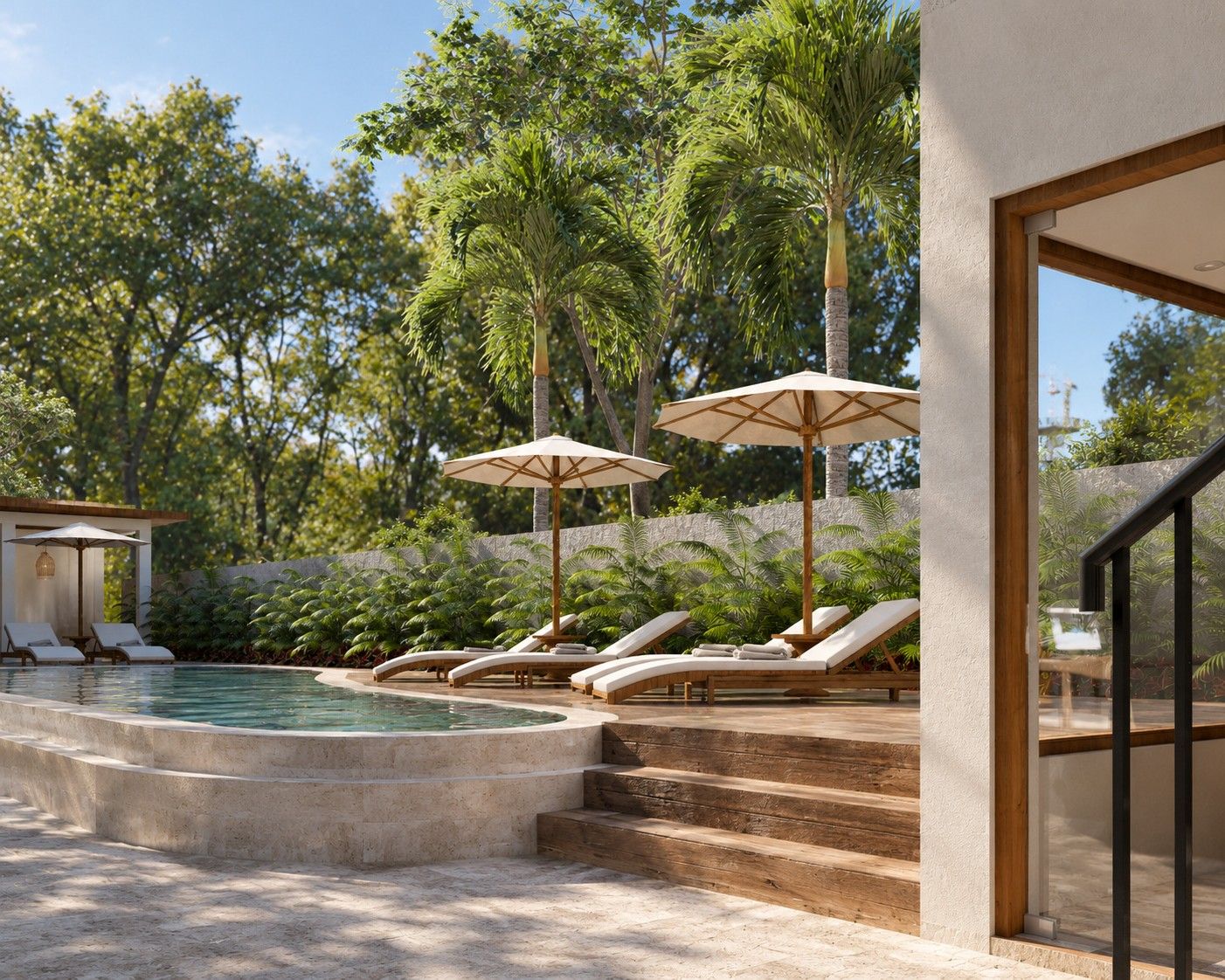Noma pool with loungers