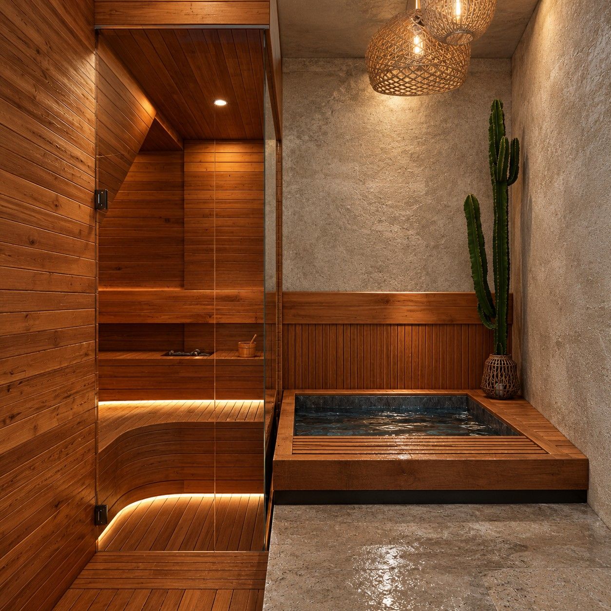 Sauna and cold plunge